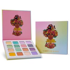 Juvia's Place Garden of 아이섀도우 팔레트 - 16개의 팬 팔레트 탠 오번 및 리치 다크 초콜릿 매트 쉬머 고발색 버터 텍스처, 1개