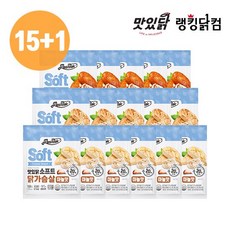 맛있닭 소프트 닭가슴살 3종 15+1팩 구성, 구성:01_혼합 16팩(고추6+마늘5+탄두리5)