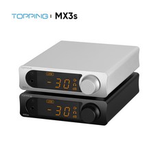 TOPPING MX3s 오디오 DAC Bluetooth 입력 700mW * 2 헤드폰 앰프 3.5mm 클래스 D 62Wx2 스피커 서브 우퍼 192kHz 24Bit 전력 증폭기, silver