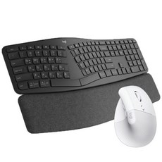 로지텍코리아 로지텍코리아 K860 ERGO 무선 블루투스 키보드 + LIFT 무선 마우스 (페일그레이)