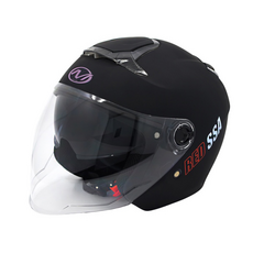 MTM RS-10 오토바이 스쿠터 바이크 실드 포함 더블 렌즈 헬멧, 무광블랙