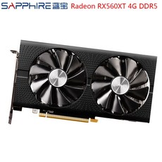 NEW Sapfire Radeon RXT 560XT 4G OC 비디오 카드 AMD 4GB GDDR5 256비트 데스크톱 컴퓨터 오피스 홈 게이밍 그래픽 RX560 카드, 없음