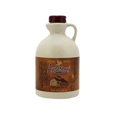 Anderson's Maple Syrup 다크 퓨어 메이플 시럽 946.4ml32온스 플라스틱 저그 브라운 USA 미국