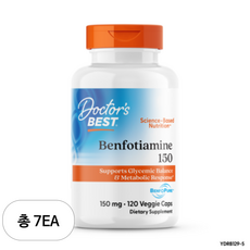 닥터스베스트 벤포티아민 150mg 베지 캡 비건 글루텐 프리, 7개, 120정