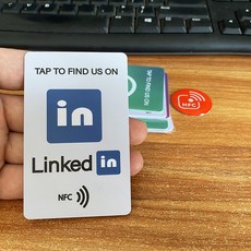 tagram NFC 탭 카드 팔로우 증가 PVC 재질을 따르려면 탭하세요. 표준 크기, [02] Linkedin, 1개