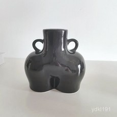 JIBAIHUO 화이트 블랙 엉덩이화병, 작은 반짝이는 블랙