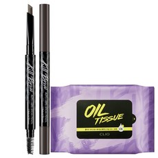 클리오 킬브로우 오토 하드 브로우 펜슬 + 클렌징오일티슈 5매 증정, 001 내추럴브라운