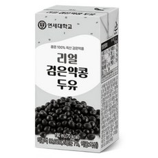 연세두유 리얼 검은 약콩 두유 190mL 48팩 / 국내산 우리콩 무첨가 저당 303645, 72개