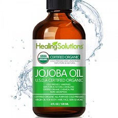 호호바 오일 (유기농-4oz) 100 % 순수 및 천연-냉 압착 미정 제-헥산 및 화학 성분 없음-얼굴 및 모발용 천연 캐리어 오일 및 큐티클, 단일상품