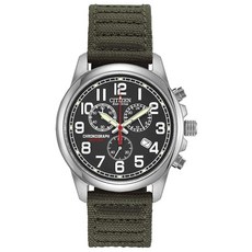 Citizen Chandler Eco-Drive Movement 남성용 시계 그린/블랙. 밀리터리 클래식 레트로 379939