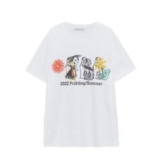 더뮤지엄비지터 THEMUSEUMVISITOR STATUE T-SHIRTS 반팔 티셔츠 (화이트) 매장정품 124565