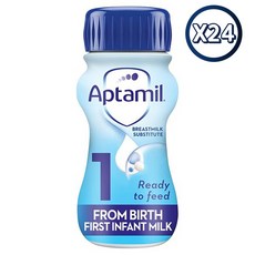 Aptamil Ready To Feed First Infant Milk 압타밀 레디투피드 액상 분유 1단계 200ml 24팩, 24개