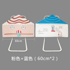 간단한 침대 울타리 아기 낙하 방지 가을 침대 가드 레일 아기 배플 어린이 침대 옆 가드 레일 부드러운, 핑크 + 블루 (60cm * 2)