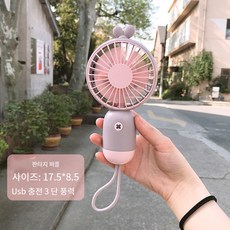 USB 목에 거는 휴대용 선풍기, 보라색, USB 데이터 케이블로