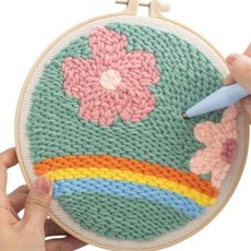 DIY 펀치니들키트 무지개 펀치니들자수