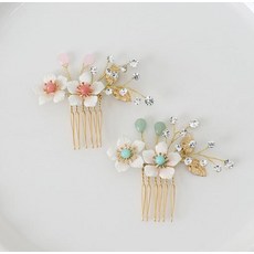 미리노 한복 옆꽂이 뒤꽂이 올림머리장식 촬영 헤어장식 혼주 머리장식 셀프 웨딩 코사지 헤어핀 비녀 악세사리
