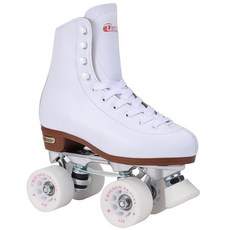 CHICAGO Skates 디럭스 레더 라이닝 링크 스케이트 여성용 화이트 8