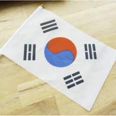 [1+1] 미니 응원 국기 천수기 태극기 행사용 폴리, 미니태극기14x21cm, 2개