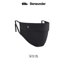 BENEUNDER 여성 여름용 자외선차단 에어홀 실크 쿨마스크, 다크그레이