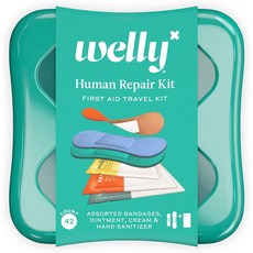 Welly 웰리 밴드 휴먼 리페어 여행용 밴드 키트 42개입 - 24pieces, 1개