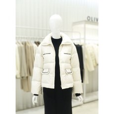 [올리브데올리브] 트위드 배색 다운 패딩점퍼 YP3WM800(423574 )