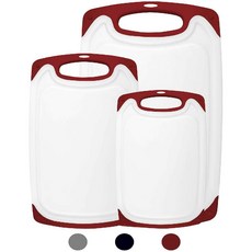 HOMWE 주방 도마 3 종 세트 - BPA 자유로운 비 다공성 식기 세척기 안전 - - 쉬운 그립 핸들과 주스 그루, 상세페이지참조