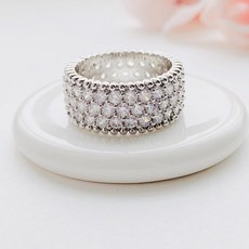 진주두줄스프링반지