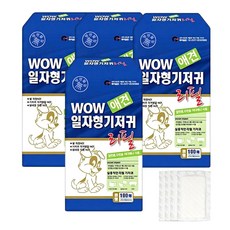 와우 애견용 일자형 속기저귀 리필, 중형, 100개입, 4개