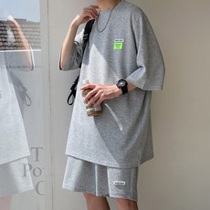 와플 남자 여름 얇은 타입 쿨 캐쥬얼 와이드 루즈핏 트렌드 옷