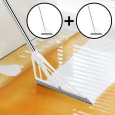 리앤베르 실리콘 빗자루 스퀴즈 머리카락 먼지 제거 청소, 화이트, 2개