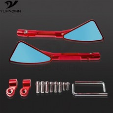 272469 / 모토 미러 사이드 백미러 모토 rcycle 액세서리 yamaha r6 r3 mt07 fz6 r1 xj6 fz1 fz6 mt09 nmax 155 bmw r1200gs, red