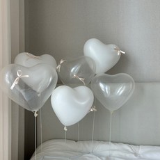 현재의태도 하트풍선 발레코어 리본 스탠드 세트, 1세트, 7. 클리어샴페인 1세트, 7. 클리어샴페인