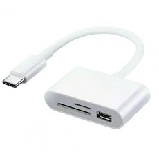 휴대 디스크 TF 판독기 3in1 전화 OTG 멀티 포트 용 카드 카드 SD 20TypeC 어댑터 USB U 판독기, 3) White Typec, 1개, 1. White Typec