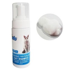 [506+lk] 고급 고양이 워터리스 샴푸 150ml 베이비파우더향 고양이샴푸 고양이목욕 반려동물샴푸 고양이약용샴푸 고양이천연샴푸, 꾹요★<상품선택>★꾹★