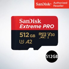 샌디스크 마이크로 SD 카드 SDXC Extreme Pro UHS-I 익스트림 프로 QXCD 512GB, 512기가