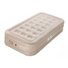 TANSTRIDER 에어펌프 내장형 실내 캠핑 자충매트 높이40cm 휴대용 펌프베드, 카키 카키