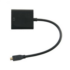 헤라클라쓰 오디오미지원 MicroI HDMI TO VGA 케이블 일체형 컨버터 모니터케이블, 단일 수량