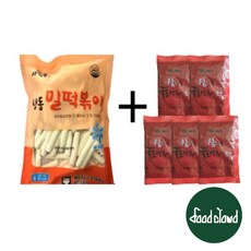 냉동밀떡볶이 1kg+심총각 떡볶이소스 (70gx5개) 밀앤스토리