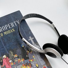 빈티지 헤드폰 디자인 실버 헤드셋 레트로 클래식 1990, 실버 + 애플 어댑터 케이블