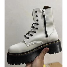 전투화 전술화 방한화 안전화 오리지널 여성용 플랫폼 두꺼운 밑창 발목 섹, 없음, 20) NEW JADON white - 43