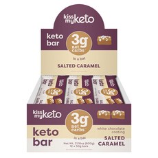 키스마이키토 바 화이트 초콜릿 코팅 50g, 솔티드 카라멜, 12개입