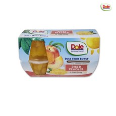 돌 다이스 복숭아 컵과일, 4개, 113g