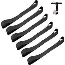 소프트 루프 타이 다운 스트랩 ATV UTV 오토바이 스쿠터 더트 바이크 잔디 정원 장비블루 12인치6pcs, Black soft loops 24 inch (6pcs