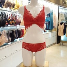 DB_ 비비안 꾸띄르 노와이어 레이스팬티 세트 BR912A BP912A RED