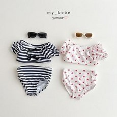 마이베베.비키니셔링수영복(수영모포함)