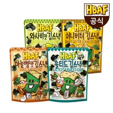 [바프(길림양행)] [본사직영] 바프 김스낵 4봉 세트 (허니버터/와사비/마늘빵/솔티드)