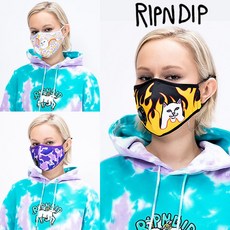 [해외미국정품] RIPNDIP Nermal Leaf Face Cover 립앤딥 리피 페이스 커버 남녀공용 패션마스크