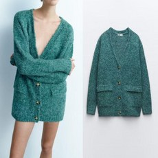 자라 가을 루즈핏 롱 니트 가디건 ZARA 2컬러