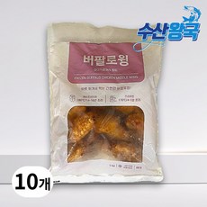 수산왕국 프리미엄 버팔로 윙 플러스 닭날개 튀김 큰사이즈, 10개, 1kg