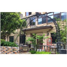 가든 아치 장미 문 화단 울타리 야외 테라스 나무 담장 테라스 전원 주택 정원 꾸미기 화단 마당, 블랙 100 * 30 * 200